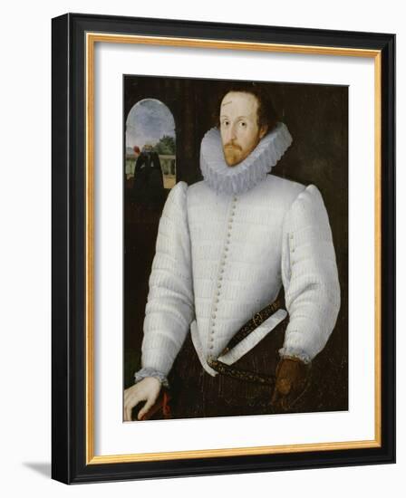 Portrait of a Gentleman Traditionally Identified as Sir Walter Raleigh-Robert Peake-Framed Giclee Print