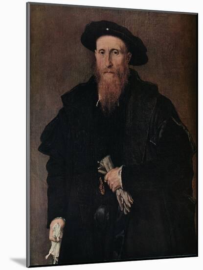 'Portrait of a gentleman with gloves', c1543-Lorenzo Lotto-Mounted Giclee Print