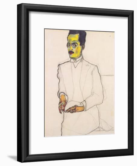 Portrait of a Gentleman-Egon Schiele-Framed Premium Giclee Print