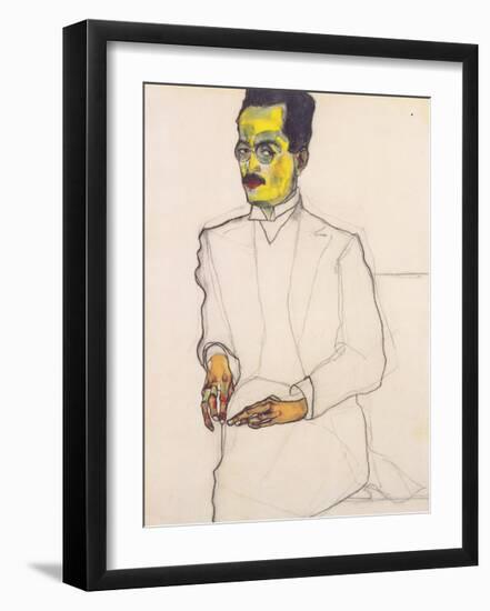 Portrait of a Gentleman-Egon Schiele-Framed Premium Giclee Print