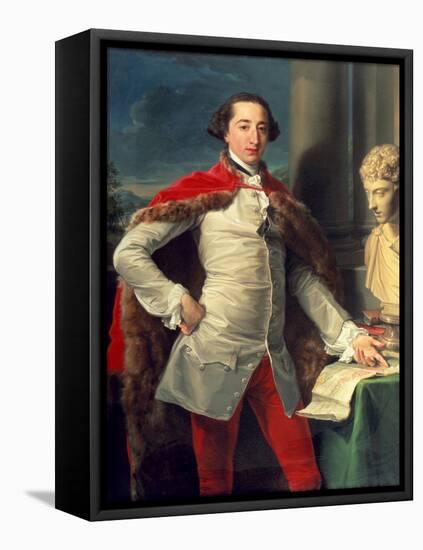 Portrait of a Gentleman-Pompeo Batoni-Framed Premier Image Canvas