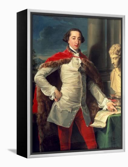 Portrait of a Gentleman-Pompeo Batoni-Framed Premier Image Canvas