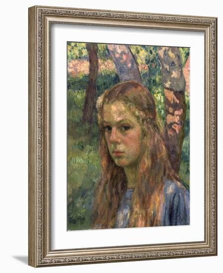 Portrait of a Girl, 20th Century-Théo van Rysselberghe-Framed Giclee Print