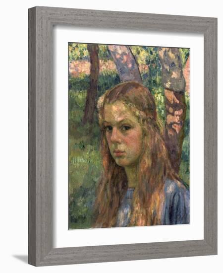 Portrait of a Girl, 20th Century-Théo van Rysselberghe-Framed Giclee Print