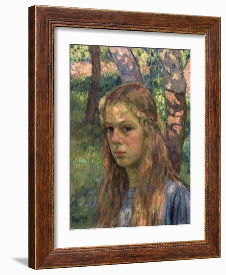 Portrait of a Girl, 20th Century-Théo van Rysselberghe-Framed Giclee Print