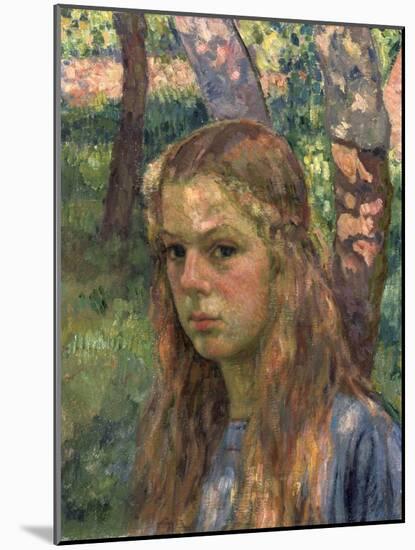 Portrait of a Girl, 20th Century-Théo van Rysselberghe-Mounted Giclee Print