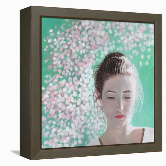 Portrait of a Girl Blossoming, 2015-Helen White-Framed Premier Image Canvas