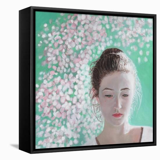 Portrait of a Girl Blossoming, 2015-Helen White-Framed Premier Image Canvas