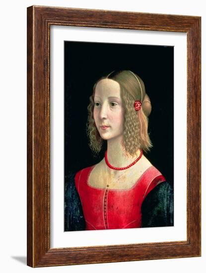 Portrait of a Girl, circa 1490-Domenico Ghirlandaio-Framed Giclee Print