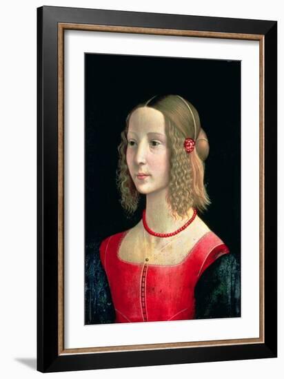 Portrait of a Girl, circa 1490-Domenico Ghirlandaio-Framed Giclee Print