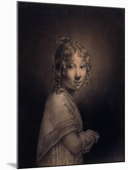 Portrait of a Girl, Half-Length-Louis Leopold Boilly-Mounted Giclee Print