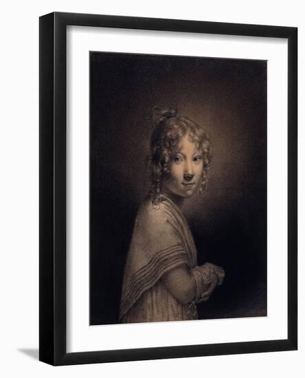 Portrait of a Girl, Half-Length-Louis Leopold Boilly-Framed Giclee Print