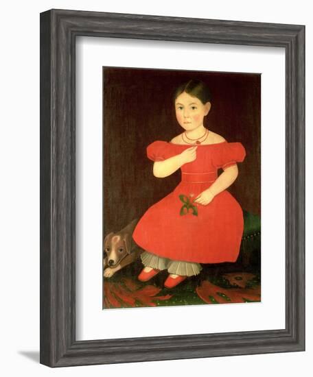 Portrait of a Girl in a Red Dress-Phillips-Framed Giclee Print