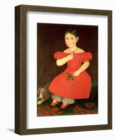 Portrait of a Girl in a Red Dress-Phillips-Framed Giclee Print