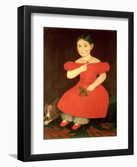 Portrait of a Girl in a Red Dress-Phillips-Framed Giclee Print