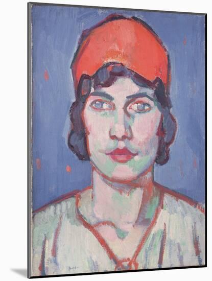 Portrait of a Girl, Red Bandeau, C.1912-Samuel John Peploe-Mounted Giclee Print