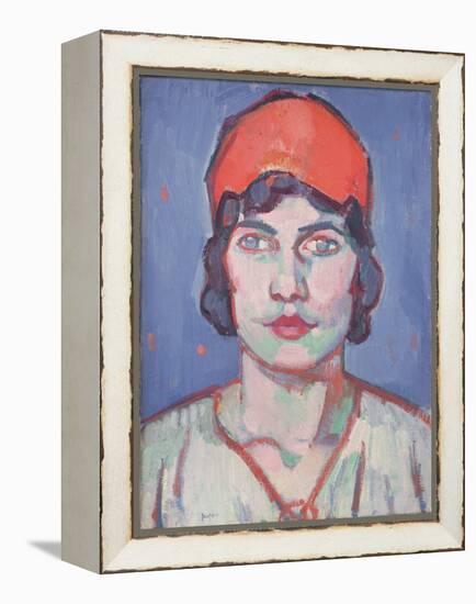 Portrait of a Girl, Red Bandeau, C.1912-Samuel John Peploe-Framed Premier Image Canvas