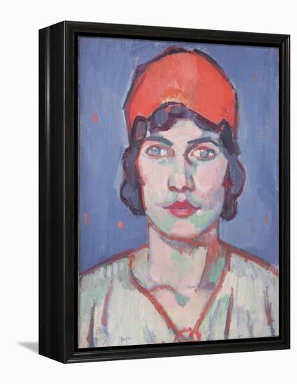 Portrait of a Girl, Red Bandeau, C.1912-Samuel John Peploe-Framed Premier Image Canvas