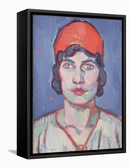 Portrait of a Girl, Red Bandeau, C.1912-Samuel John Peploe-Framed Premier Image Canvas