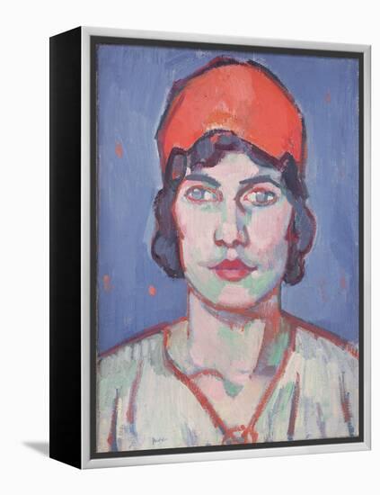 Portrait of a Girl, Red Bandeau, C.1912-Samuel John Peploe-Framed Premier Image Canvas