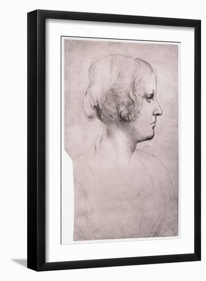 Portrait of a Girl with a Cap, 1493-1495-Leonardo da Vinci-Framed Giclee Print