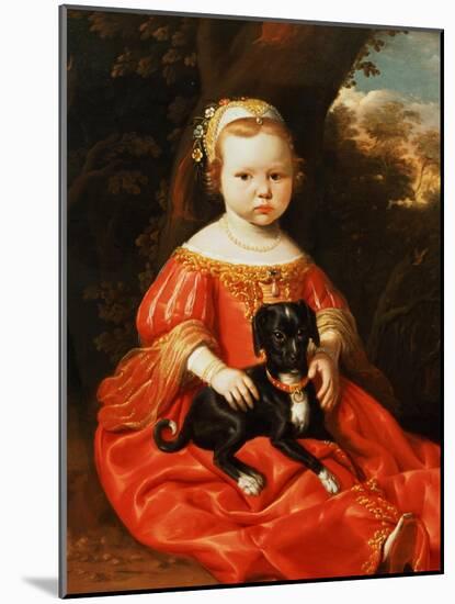 Portrait of a Girl with a Dog-Jacob Gerritsz Cuyp-Mounted Giclee Print