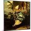 Portrait of a Girl with a Parrot-George Chinnery-Mounted Giclee Print