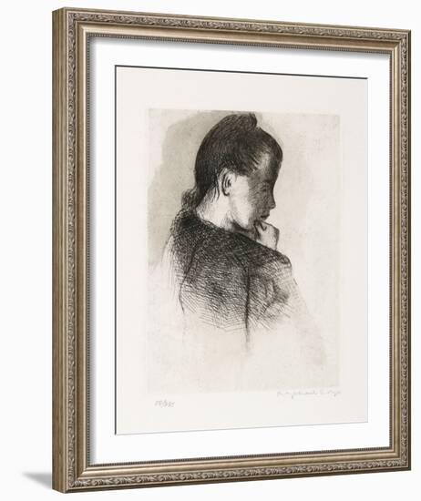 Portrait of a Girl-Raphael Soyer-Framed Limited Edition