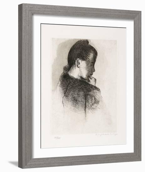 Portrait of a Girl-Raphael Soyer-Framed Limited Edition