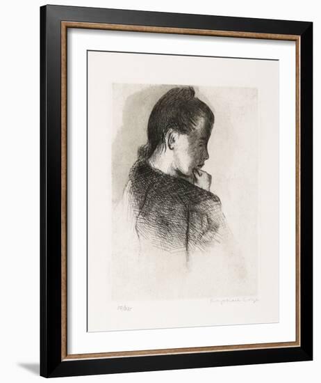 Portrait of a Girl-Raphael Soyer-Framed Limited Edition