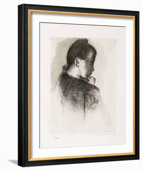 Portrait of a Girl-Raphael Soyer-Framed Limited Edition