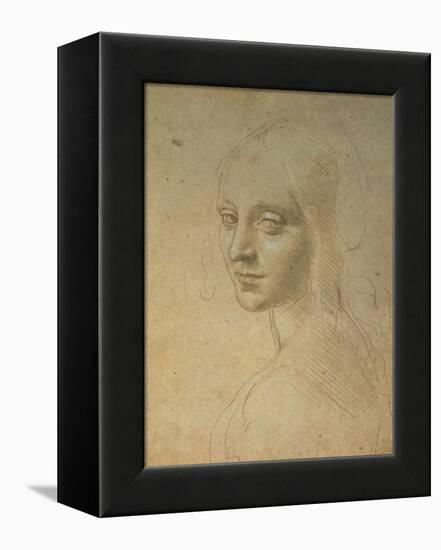 Portrait of a Girl-Leonardo da Vinci-Framed Premier Image Canvas