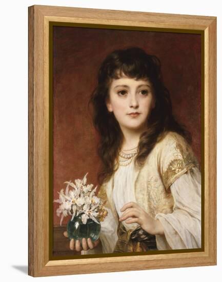 Portrait of a Girl-Frank Bernard Dicksee-Framed Premier Image Canvas