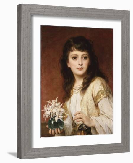 Portrait of a Girl-Frank Bernard Dicksee-Framed Giclee Print