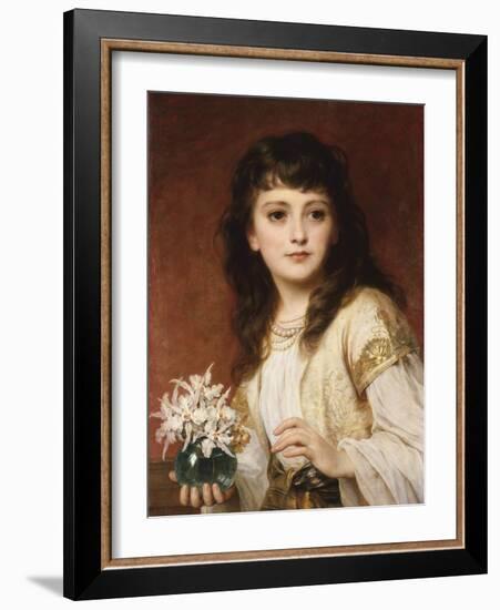 Portrait of a Girl-Frank Bernard Dicksee-Framed Giclee Print