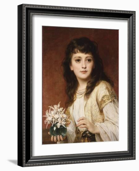 Portrait of a Girl-Frank Bernard Dicksee-Framed Giclee Print