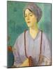 Portrait of a Girl-Mark Gertler-Mounted Giclee Print