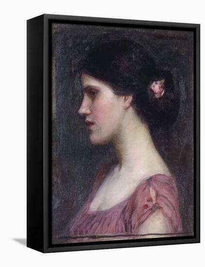 Portrait of a Girl-John William Waterhouse-Framed Premier Image Canvas