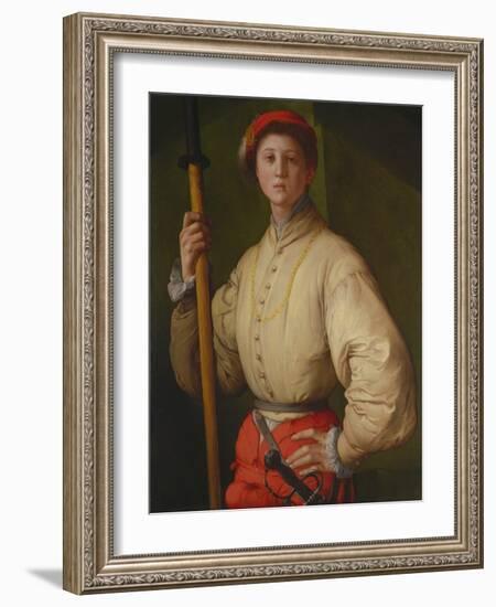 Portrait of a Halberdier (Francesco Guardi), 1528-1530-Pontormo-Framed Giclee Print