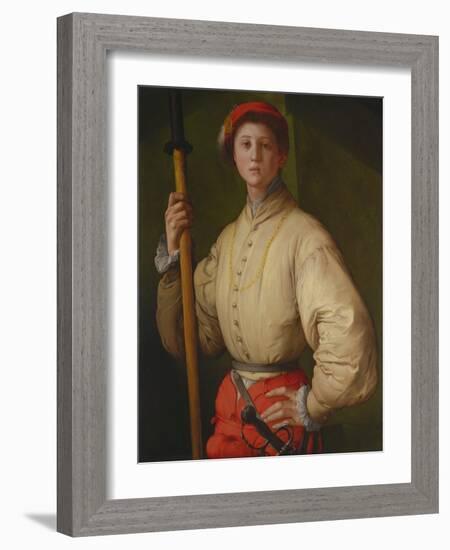 Portrait of a Halberdier (Francesco Guardi), 1528-1530-Pontormo-Framed Giclee Print