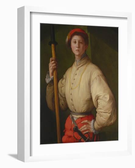 Portrait of a Halberdier (Francesco Guardi), 1528-1530-Pontormo-Framed Giclee Print