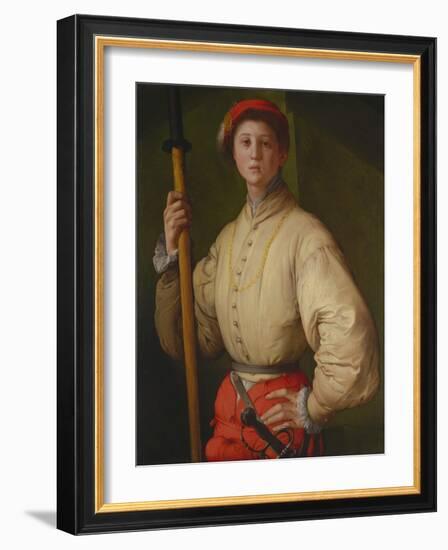 Portrait of a Halberdier (Francesco Guardi), 1528-1530-Pontormo-Framed Giclee Print