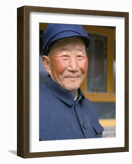 Portrait of a Han Farmer, Near Xining, Qinghai, China-Occidor Ltd-Framed Photographic Print