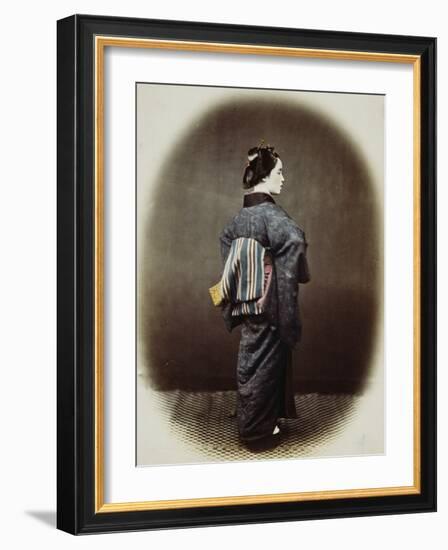 Portrait of a Japanese Woman-Felice Beato-Framed Photographic Print