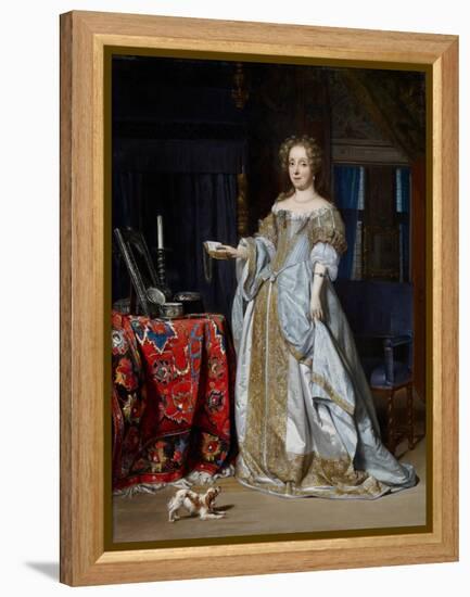 Portrait of a Lady, 1667-Gabriel Metsu-Framed Premier Image Canvas