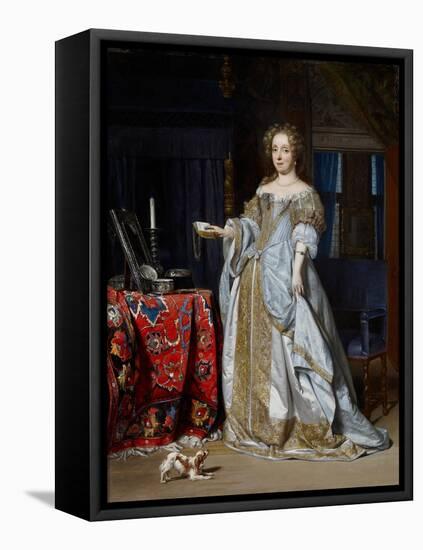 Portrait of a Lady, 1667-Gabriel Metsu-Framed Premier Image Canvas