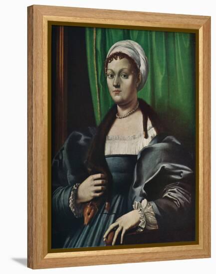 'Portrait of a lady', 16th century-Giulio Romano-Framed Premier Image Canvas