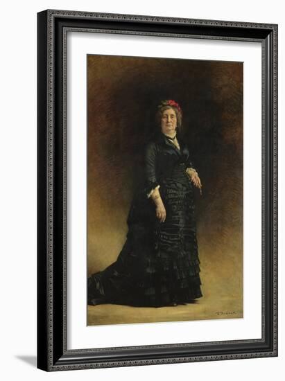 Portrait of a Lady, 1882 (Oil on Canvas)-Leon Joseph Florentin Bonnat-Framed Giclee Print