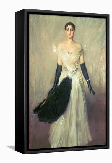 Portrait of a Lady, 1889-Giovanni Boldini-Framed Premier Image Canvas