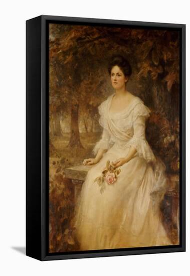 Portrait of a Lady, 1902-John Brett-Framed Premier Image Canvas